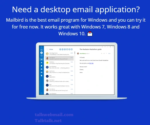 talktalk.net desktop access webmail using IMAP